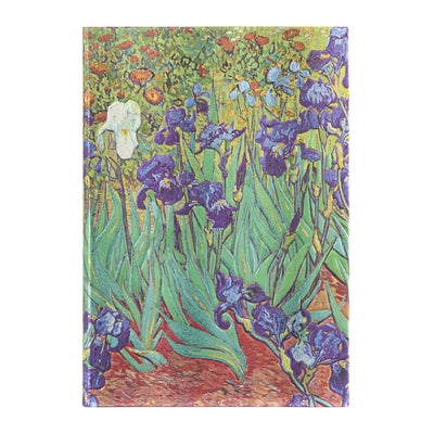 Paperblanks Van Gogh's Irises MIDI Address Book Elastic Band Closure 144 Pg 120 GSM by Paperblanks