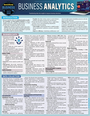 Business Analytics: A Quickstudy Laminated Reference Guide by Allison, Kyle