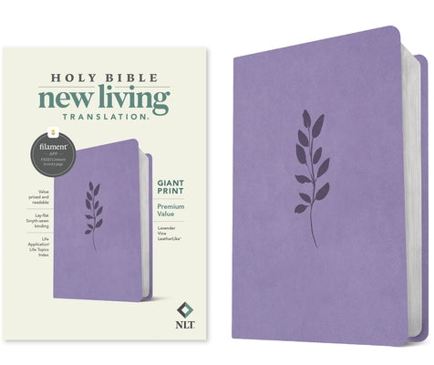NLT Giant Print Premium Value Bible, Filament Enabled (Leatherlike, Lavender Vine) by New Living Translation