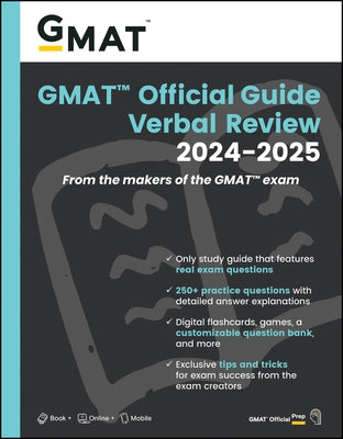 GMAT Official Guide Verbal Review 2024-2025: Book + Online Question Bank by Gmac (Graduate Management Admission Coun