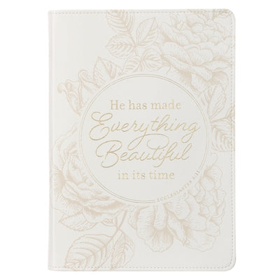 Journal Classic Ivory Everything Beautiful Ecc. 3:11 by Christian Art Gifts