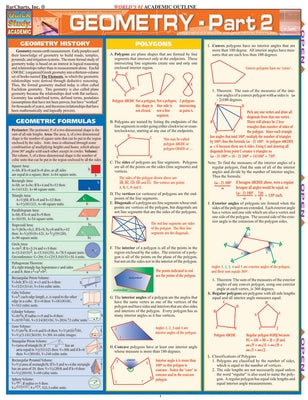 Geometry Part 2: Quickstudy Laminated Reference Guide by Kizlik, S. B.