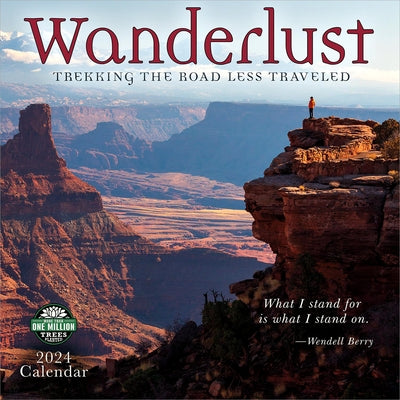 Wanderlust 2024 Wall Calendar: Trekking the Road Less Traveled by Amber Lotus Publishing