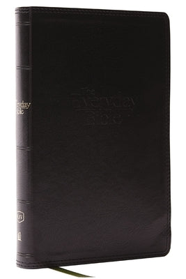 Kjv, the Everyday Bible, Black Leathersoft, Red Letter, Comfort Print: 365 Daily Readings Through the Whole Bible by Thomas Nelson