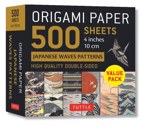 Origami Paper 500 Sheets Japanese Waves 4 (10 CM) by Tuttle Studio