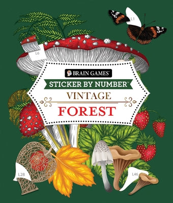 Brain Games - Sticker by Number: Vintage Forest by Publications International Ltd