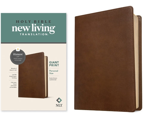NLT Personal Size Giant Print Bible, Filament Enabled Edition (Red Letter, Leatherlike, Rustic Brown) by New Living Translation