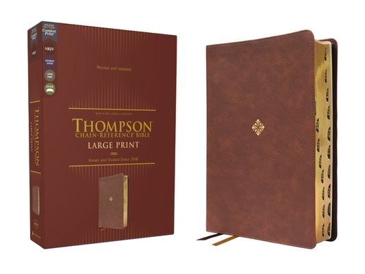Nkjv, Thompson Chain-Reference Bible, Large Print, Leathersoft, Brown, Red Letter, Thumb Indexed, Comfort Print by Thompson, Frank Charles