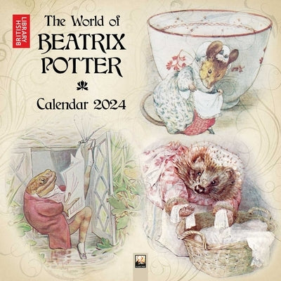 British Library: Beatrix Potter Wall Calendar 2024 (Art Calendar) by Flame Tree Studio