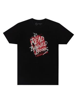 Read Banned Books (Graffiti Art) Unisex T-Shirt Large by Out of Print