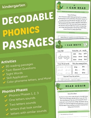 Title: Decodable Phonics Passages for Kindergarten: Improve Reading and Comprehension Skills for Kids, Decodable Texts and Dy by Dolton, Jed