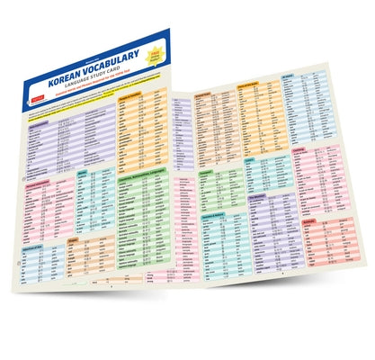 Korean Vocabulary Language Study Card: Essential Words and Phrases Required for the Topik Test (Includes Online Audio) by Kim, Woojoo