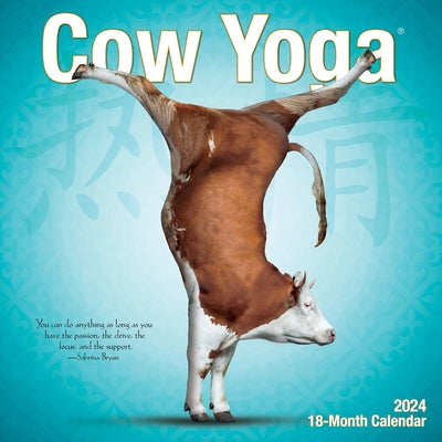 Cow Yoga 2024 7 X 7 Mini Wall Calendar by Willow Creek Press