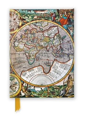 Pieter Van Den Keere: Antique Map of the World (Foiled Journal) by Flame Tree Studio
