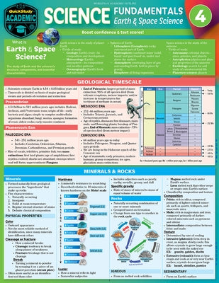 Science Fundamentals 4 - Earth & Space: Quickstudy Laminated Reference & Study Guide by Gardner, Jane