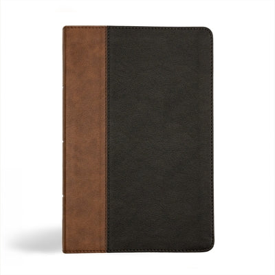 KJV Personal Size Giant Print Bible, Black/Brown Leathertouch, Indexed by Holman Bible Publishers