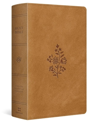 ESV Large Print Personal Size Bible, Red Letter, Thumb Indexed (Trutone, Nubuck Caramel, Wildflower Design) by Esv Bibles