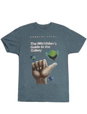 The Hitchhiker's Guide to the Galaxy (Indigo) Unisex T-Shirt Large by Out of Print