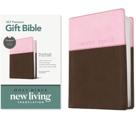 Premium Gift Bible Nlt, Filament Enabled, Tutone (Leatherlike, Pink/Dark Brown, Red Letter) by New Living Translation