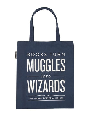 Books Turn Muggles Into Wizards Tote Bag by Out of Print