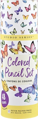 Studio Series Colored Pencil Tube Set (48-Colors) by Peter Pauper Press Inc