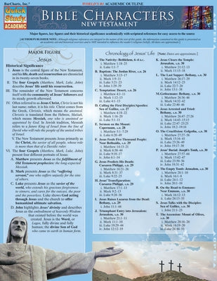 Bible Characters: New Testament: Quickstudy Laminated Reference Guide by Smith, Thomas