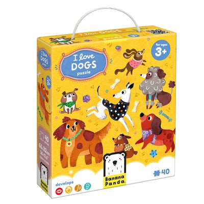 I Love Dogs Puzzle 3+ Floor Puzzle by Banana Panda
