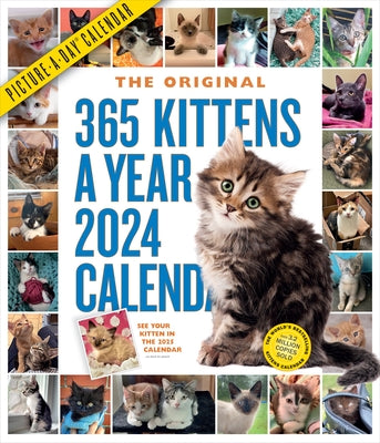 365 Kittens-A-Year Picture-A-Day Wall Calendar 2024: Absolutely Spilling Over with Kittens by Workman Calendars