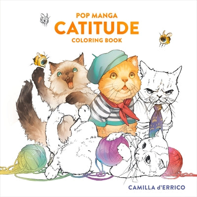 Pop Manga Catitude Coloring Book by D'Errico, Camilla