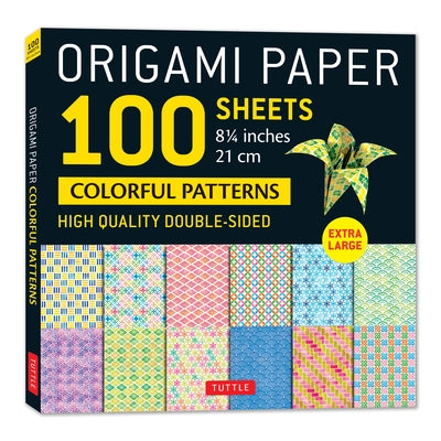 Origami Paper 100 Sheets Colorful Patterns 8 1/4 (21 CM): Extra Large Double-Sided Origami Sheets Printed with 12 Different Color Combinations (Instru by Tuttle Studio