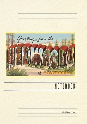 Vintage Lined Notebook Greetings from the Redwoods, California by Found Image Press