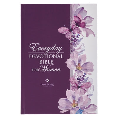NLT Holy Bible Everyday Devotional Bible for Women New Living Translation, Purple Floral Printed by Christian Art Gifts