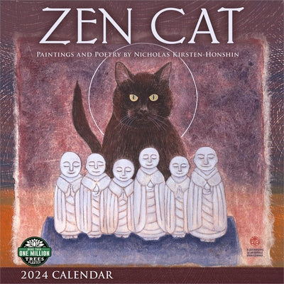 Zen Cat 2024 Wall Calendar: Meditational Art by Nicholas Kirsten-Honshin by Amber Lotus Publishing