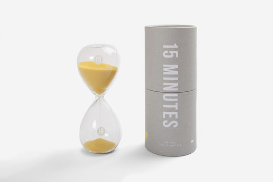 15 Minutes Timer: An Elegant Hourglass Sand Timer Which Measures 15 Minutes Precisely from the Start of Each Turn by The School of Life