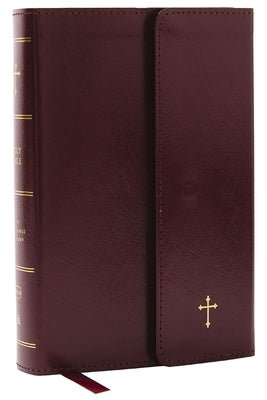 NKJV Compact Paragraph-Style Bible W/ 43,000 Cross References, Burgundy Leatherflex W/ Magnetic Flap, Red Letter, Comfort Print: Holy Bible, New King by Thomas Nelson