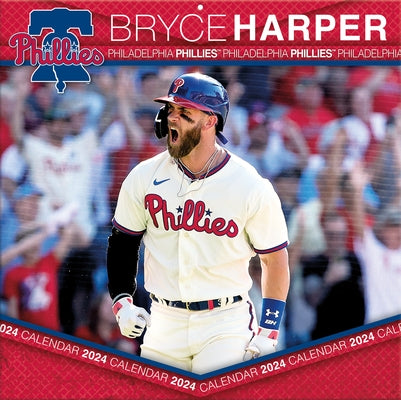 Philadelphia Phillies Bryce Harper 2024 12x12 Player Wall Calendar by Turner Sports