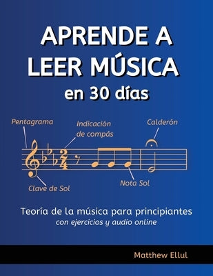 Aprende a Leer Música en 30 Días: Teoría de la música para principiantes - con ejercicios y audio online by Balibrea Vich, Magdalena