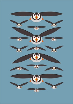 I Like Birds: Flying Puffins Hardback Notebook by Cox, Stuart