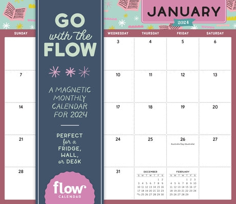 Go with the Flow: A Magnetic Monthly Calendar 2024: A Magnetic Monthly Calendar for 2024 by Workman Calendars