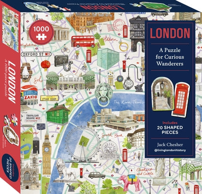 London: A Puzzle for Curious Wanderers: 1000-Piece Puzzle with 20 Shaped Pieces, from Sunday Times Bestselling Author Jack Chesher @Livinglondonhistor by Chesher, Jack