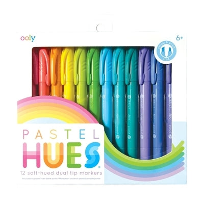 Pastel Hues Dual Tip Markers Set of 12 by 