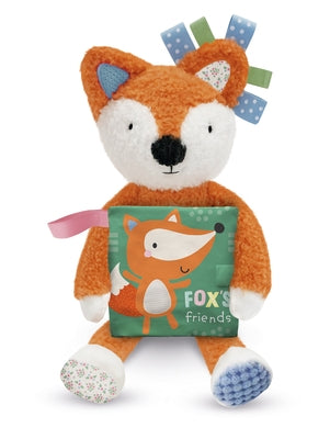 Sensory Snuggables Medium Plush Fox with Cloth Book by Make Believe Ideas