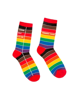 Library Card Pride Socks - Small by Out of Print