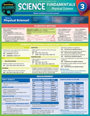 Science Fundamentals 3 - Physical Science: Quickstudy Laminated Reference & Study Guide by Gardner, Jane