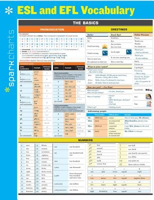 ESL and EFL Vocabulary Sparkcharts: Volume 17 by Sparknotes