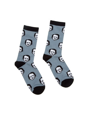 Edgar Allan Poe-Ka Dot Socks - Large by Out of Print