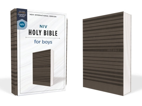 Niv, Holy Bible for Boys, Soft Touch Edition, Leathersoft, Gray, Comfort Print by Zondervan