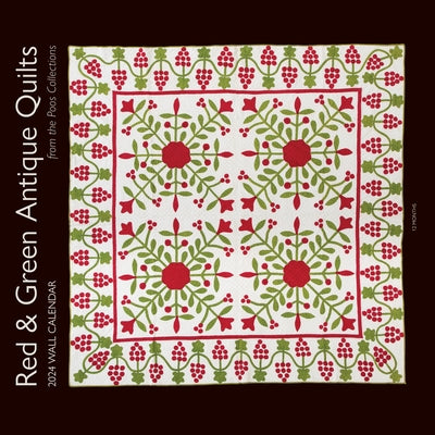2024 Wall Calendar Red & Green Antique Quilts from the Poos Collection: 12 Months; 12" X 12" by Triplett, Kay
