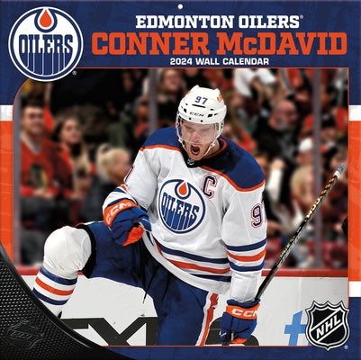 Edmonton Oilers Connor McDavid 2024 12x12 Player Wall Calendar by Turner Sports