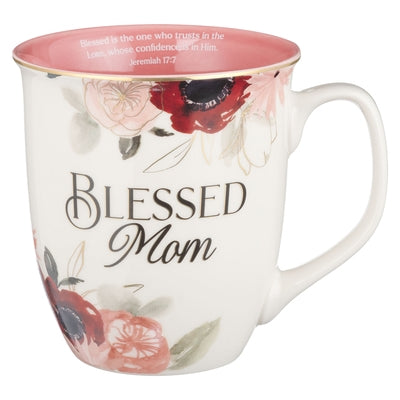 Mug Pink Floral Blessed Mom by Christian Art Gifts